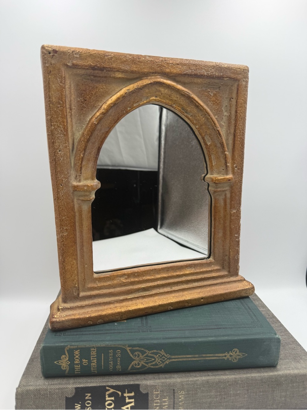 Vintage Kulicke Collection Replica 15th-Century Italy Gothic Arch Table Mirror